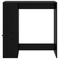 Produktbild för Barbord med hylla Svart Ek 101 x 40 x 103,5 cm Konstruerat trä