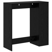 Produktbild för Barbord med hylla Svart Ek 101 x 40 x 103,5 cm Konstruerat trä