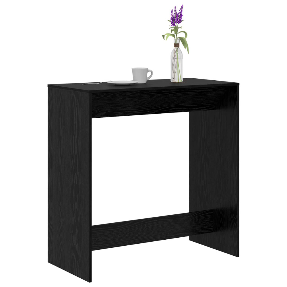 Produktbild för Barbord Svart Ek 102 x 50 x 103,5 cm Konstruerat trä