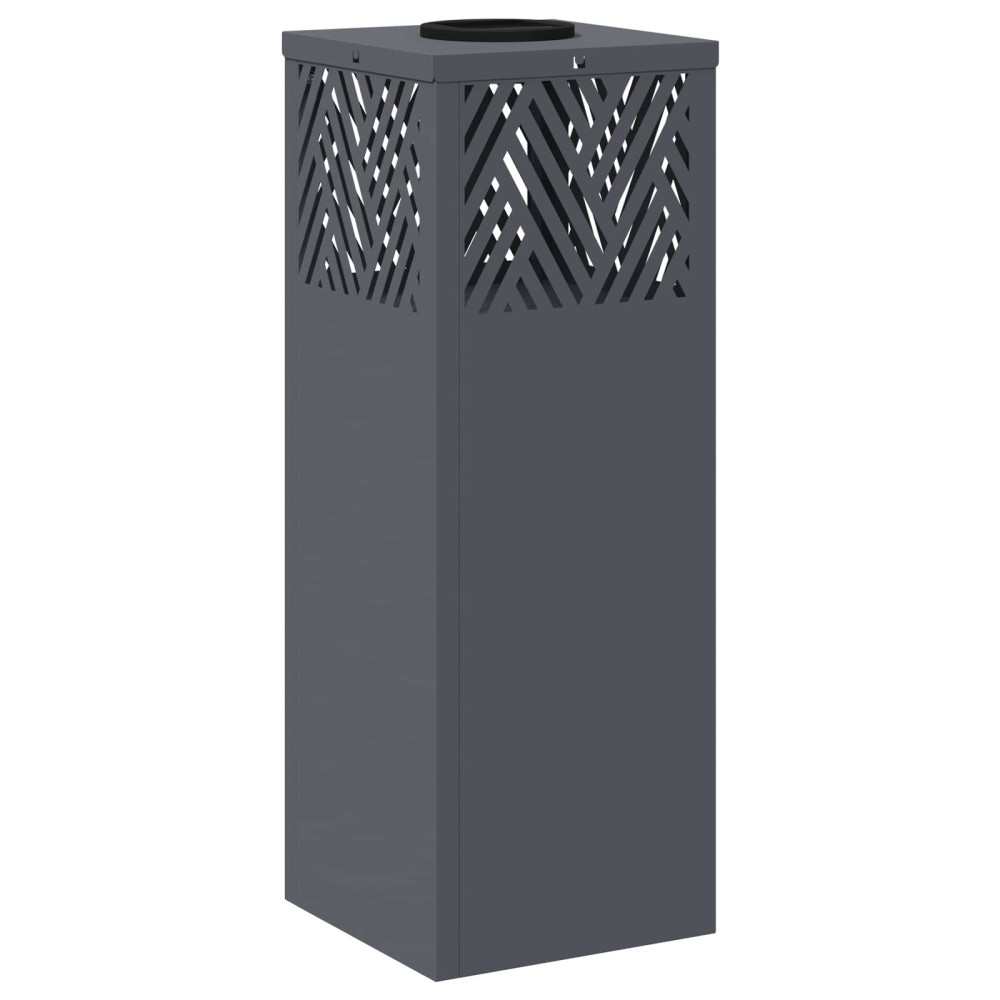 Produktbild för Solar LED Stig Ljus 2 pcs Antracit Kallvalsat stål