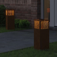 Produktbild för Solar LED Stig Ljus 2 pcs Brons Väderbeständig stål