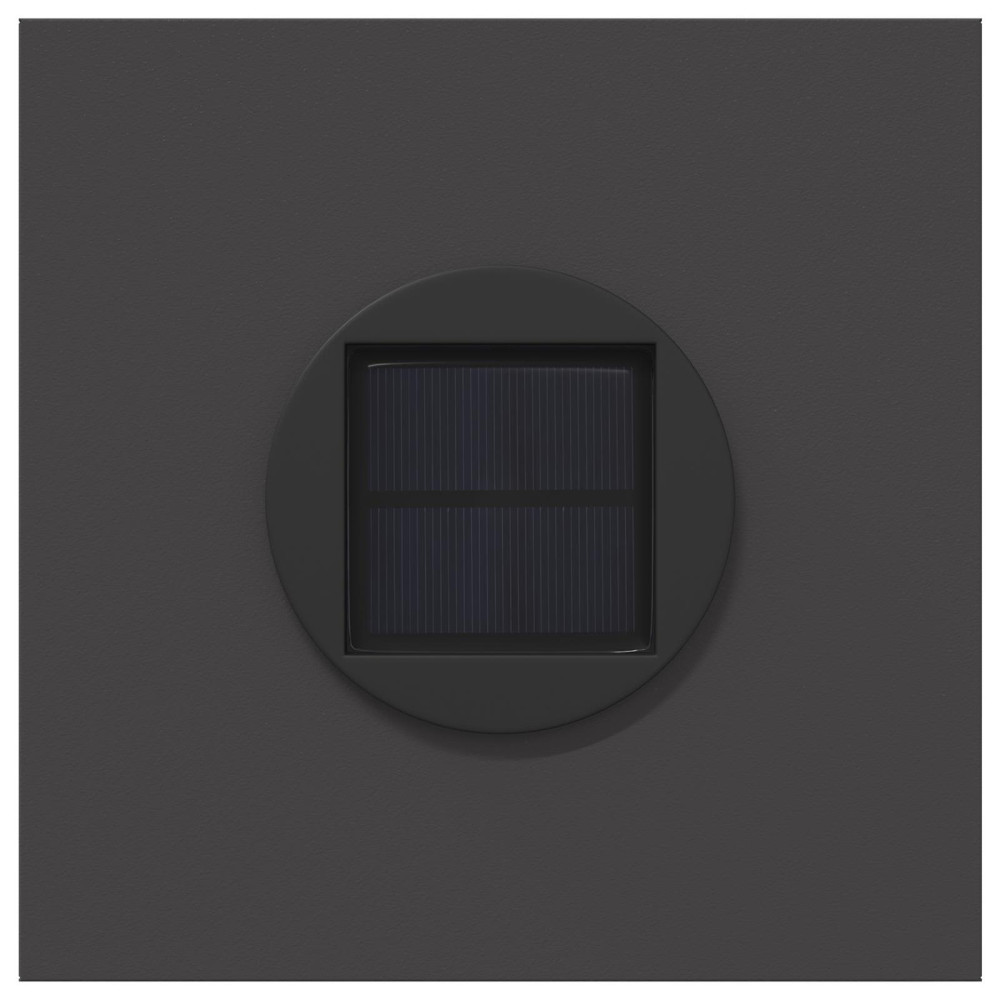 Produktbild för Solar LED Stig Ljus 2 pcs Svart Kallvalsat stål