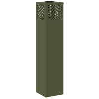 Produktbild för Solar LED Stig Ljus 2 pcs Olivgrön Kallvalsat stål