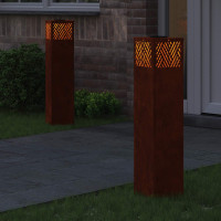 Produktbild för Solar LED Stig Ljus 2 pcs Brons Väderbeständig stål