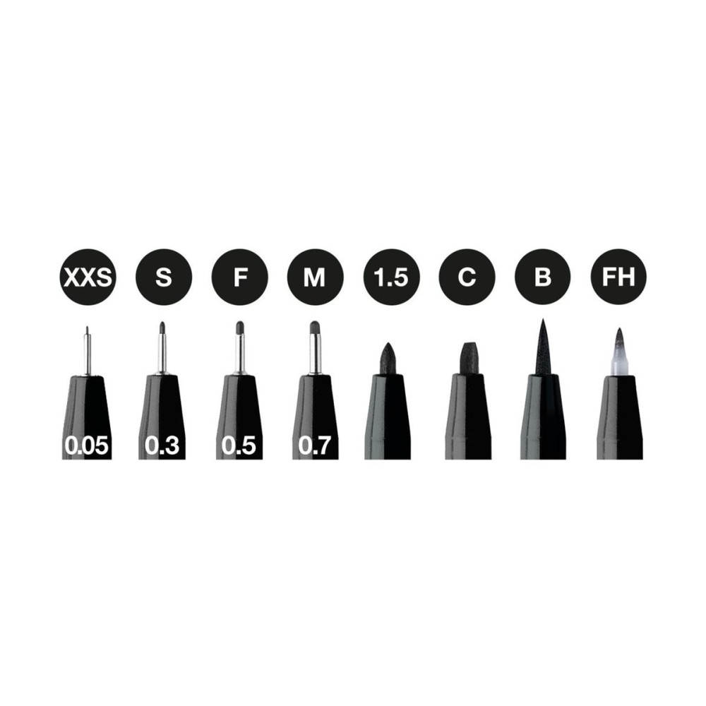 Produktbild för Faber-Castell PITT Artist Pen - borstpenna, fineliner och markör set - svart