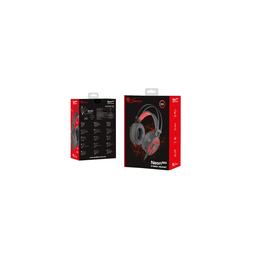 Produktbild för Natec Genesis Neon 360 - headset - 3,5 mm kontakt