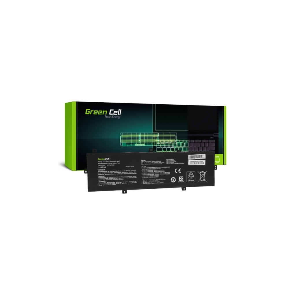 Produktbild för Green Cell C31N1620 - batteri för bärbar dator - Li-pol - 3400 mAh