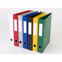 Produktbild för Pärmbinder Q-Line blå, metallrygg, 50 mm, 210x297 mm (2 ring...