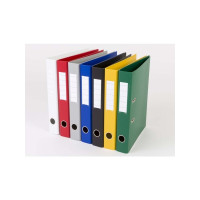 Produktbild för Pärmbinder Q-Line blå, metallrygg, 50 mm, 210x297 mm (2 ring...