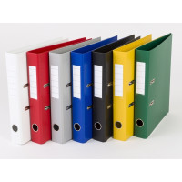 Produktbild för Pärmbinder Q-Line blå, metallrygg, 50 mm, 210x297 mm (2 ring...