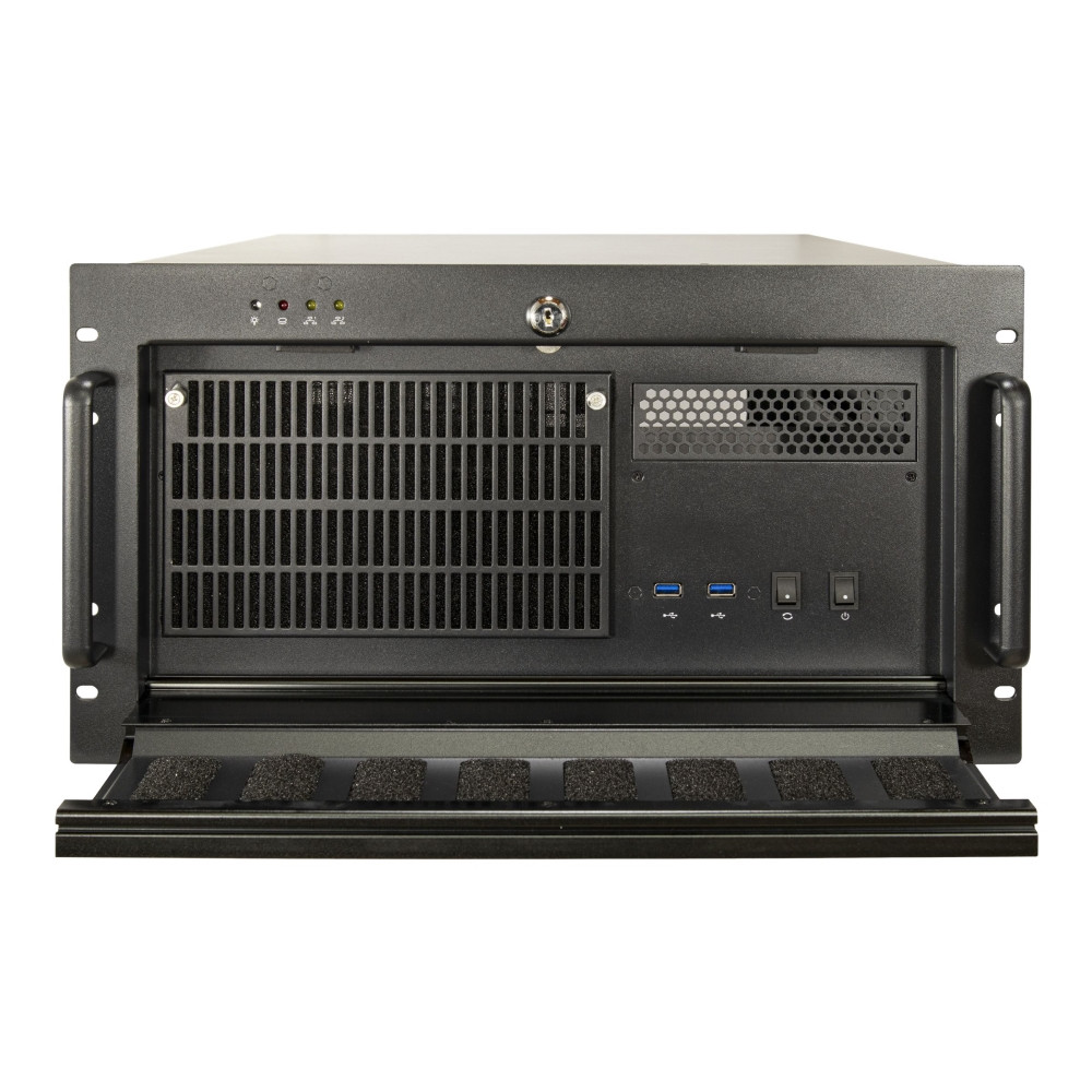 Produktbild för Inter-Tech IPC 6U-6606 - kan monteras i rack - utökad ATX