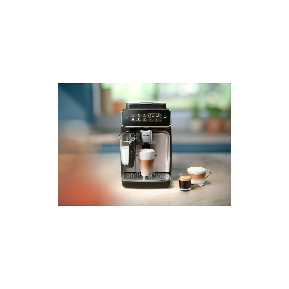 Produktbild för Philips 3300 series EP3349 - automatisk kaffekokare med mjölkskummare - 15 bar - svart