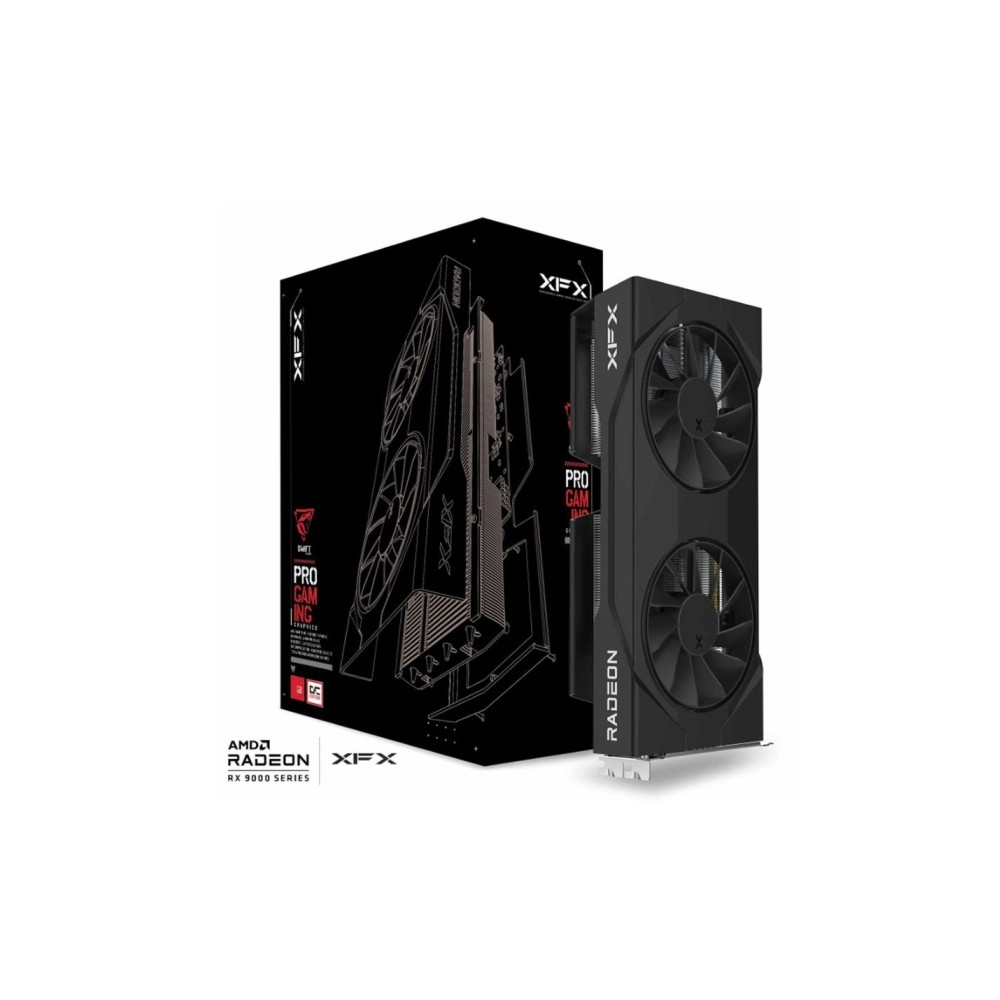 Produktbild för XFX Swift OC - Gaming Edition - grafikkort - Radeon RX 9060 XT - 8 GB