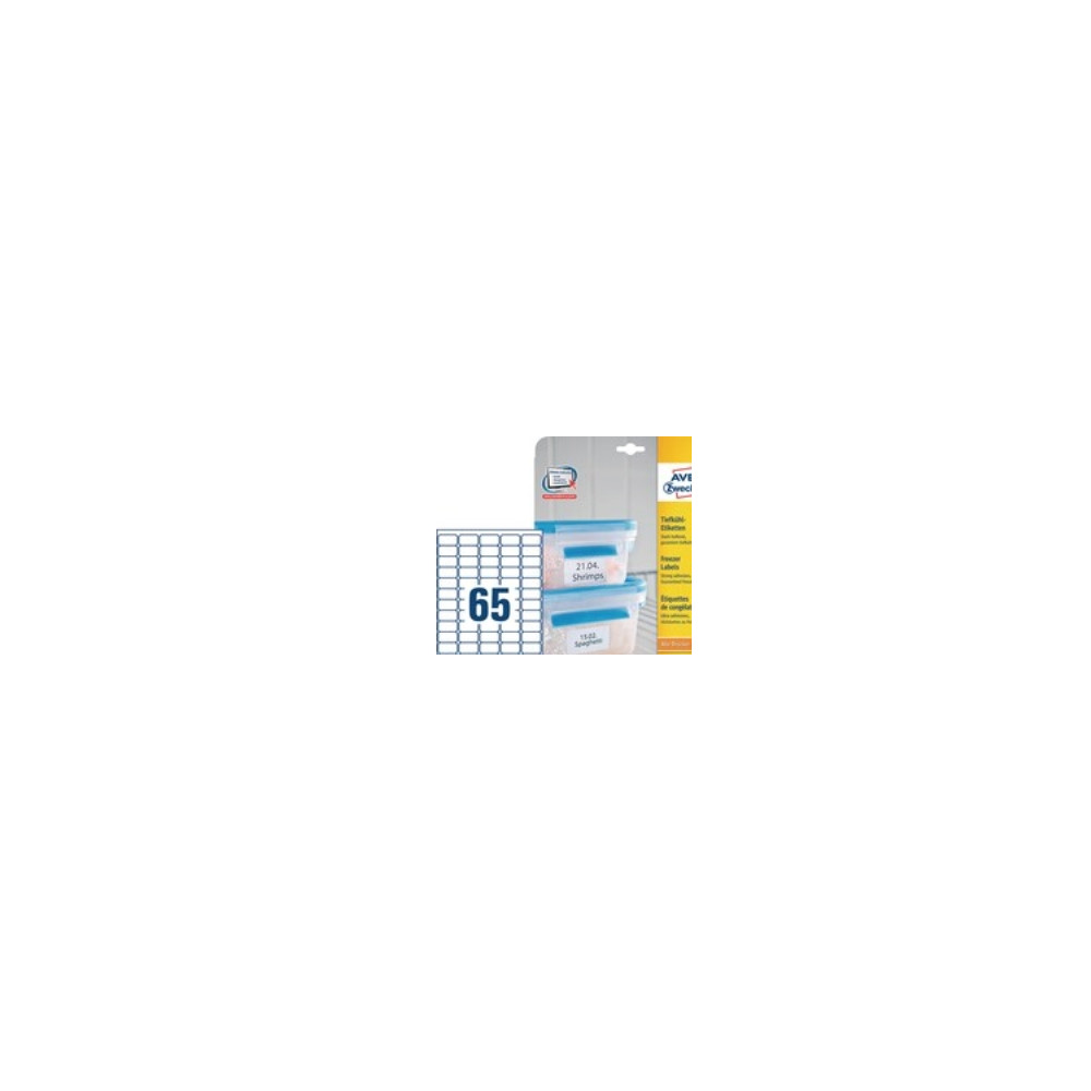Produktbild för Fryseetiketter Avery 38,1x21,2 mm hvid