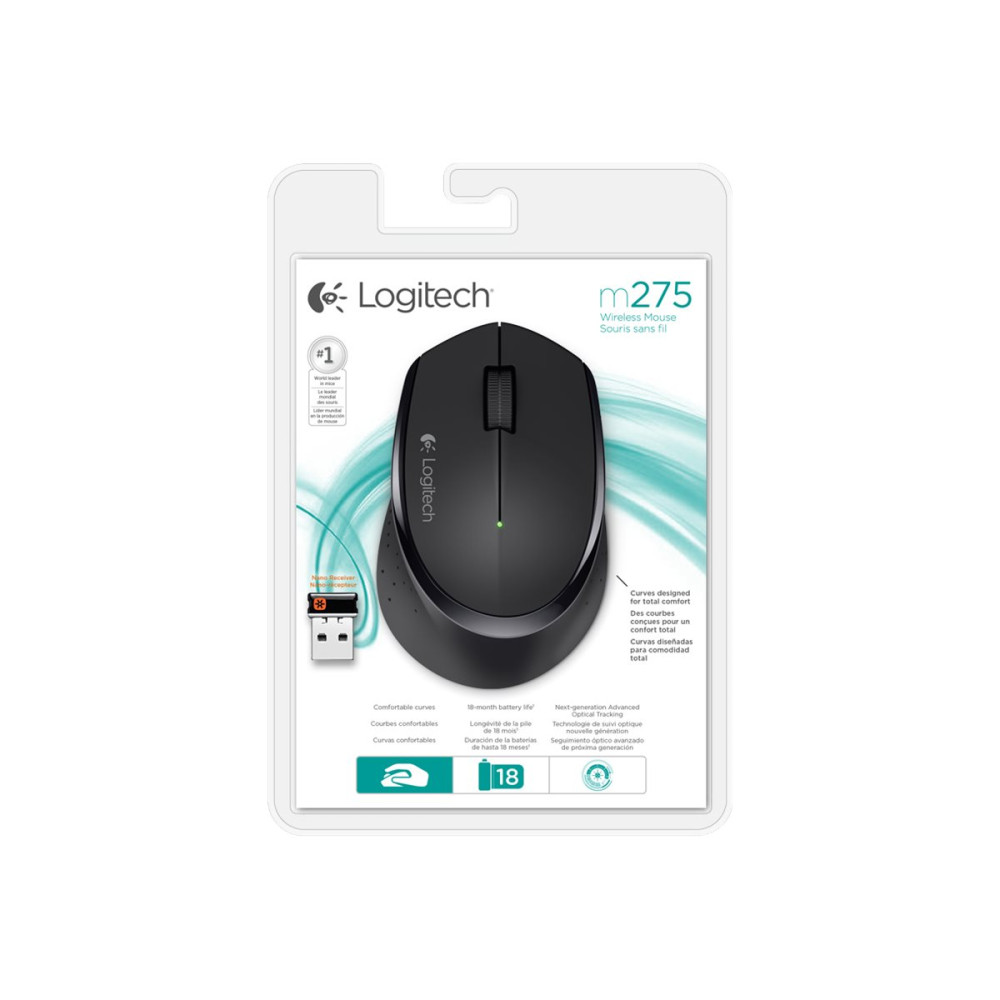 Produktbild för Logitech M280 - mus - 2.4 GHz - svart