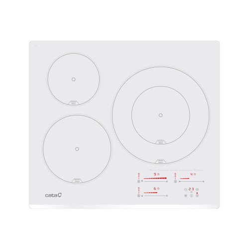 Cata CATA INSB 6030 WH induktionshäll - 59 cm - tempererat glas - med fasad framsida