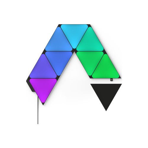 Nanoleaf Nanoleaf Shapes Starter Kit - ljuspanelskit - LED - 230 x 200 mm - 1.5 W - 16 miljoner färger - 1200-6500 K - triangel - svart