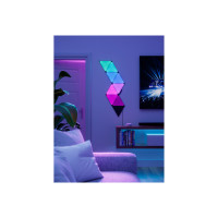 Produktbild för Nanoleaf Shapes Starter Kit - ljuspanelskit - LED - 230 x 200 mm - 1.5 W - 16 miljoner färger - 1200-6500 K - triangel - svart
