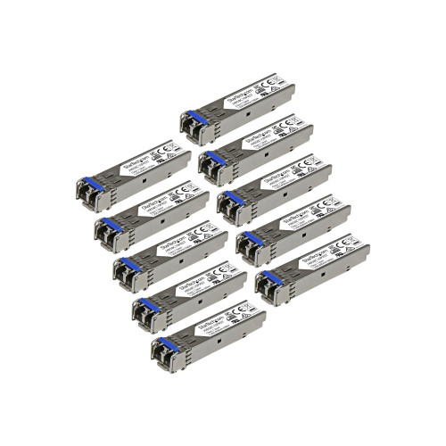 StarTech.com Startech 10 pack HPE J4859C Compatible SFP Module, 1000BASE-LX, 1GbE Single Mode SMF/MMF Optic Transceiver, 1 Gigabit Ethernet, LC Connector 10km, 1310nm DDM, HPE 1400 1700, Mini GBIC - Lifetime Warranty (J4859C10PKST) - SFP-sändar/mottagarmodul (mini-GBI