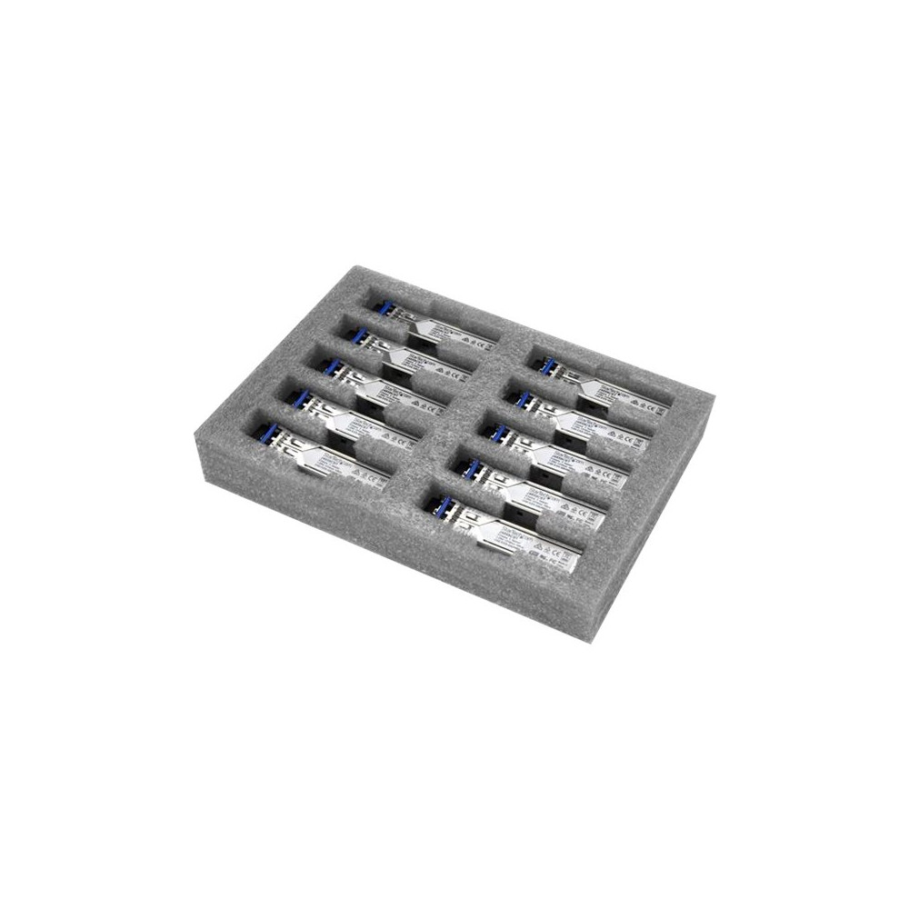 Produktbild för Startech 10 pack HPE J4859C Compatible SFP Module, 1000BASE-LX, 1GbE Single Mode SMF/MMF Optic Transceiver, 1 Gigabit Ethernet, LC Connector 10km, 1310nm DDM, HPE 1400 1700, Mini GBIC - Lifetime Warranty (J4859C10PKST) - SFP-sändar/mottagarmodul (mini-GBI