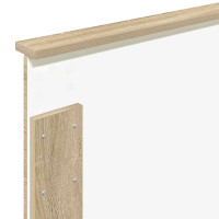 Produktbild för Sängram med låda med lagring Sonoma-ek 75 x 190 cm Ingenjörsträ