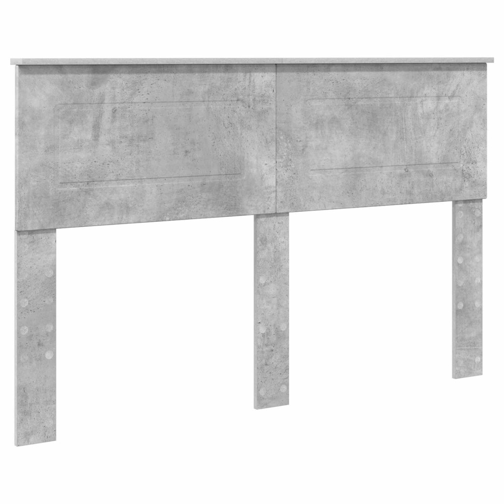 Produktbild för Sängram med hylla Betonggrå 160 x 200 cm Konstruerat trä
