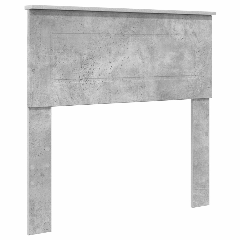 Produktbild för Sängram med hylla Betonggrå 70 x 190 cm Konstruerat trä