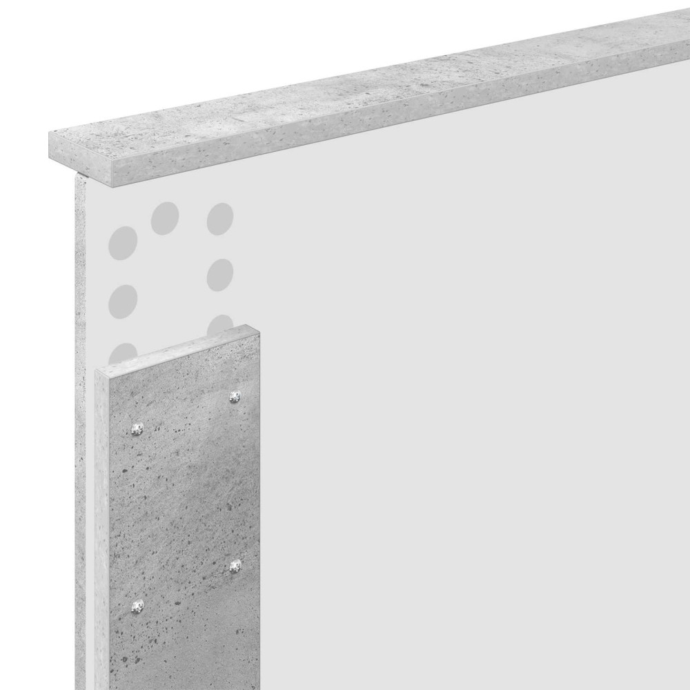 Produktbild för Sängsoffa Betonggrå och Svart 70 x 190 cm Konstruerat trä