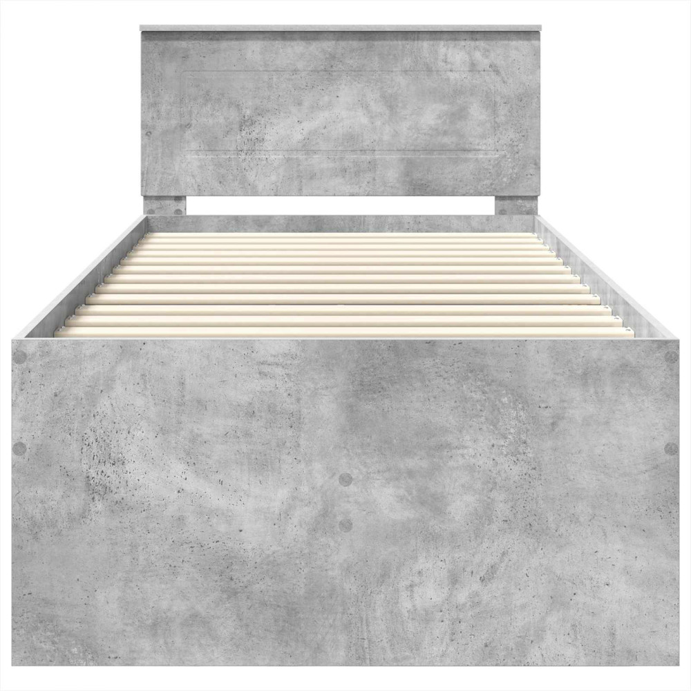 Produktbild för Sängsoffa Betonggrå och Svart 70 x 190 cm Konstruerat trä