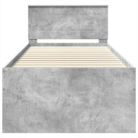 Produktbild för Sängsoffa Betonggrå och Svart 70 x 190 cm Konstruerat trä