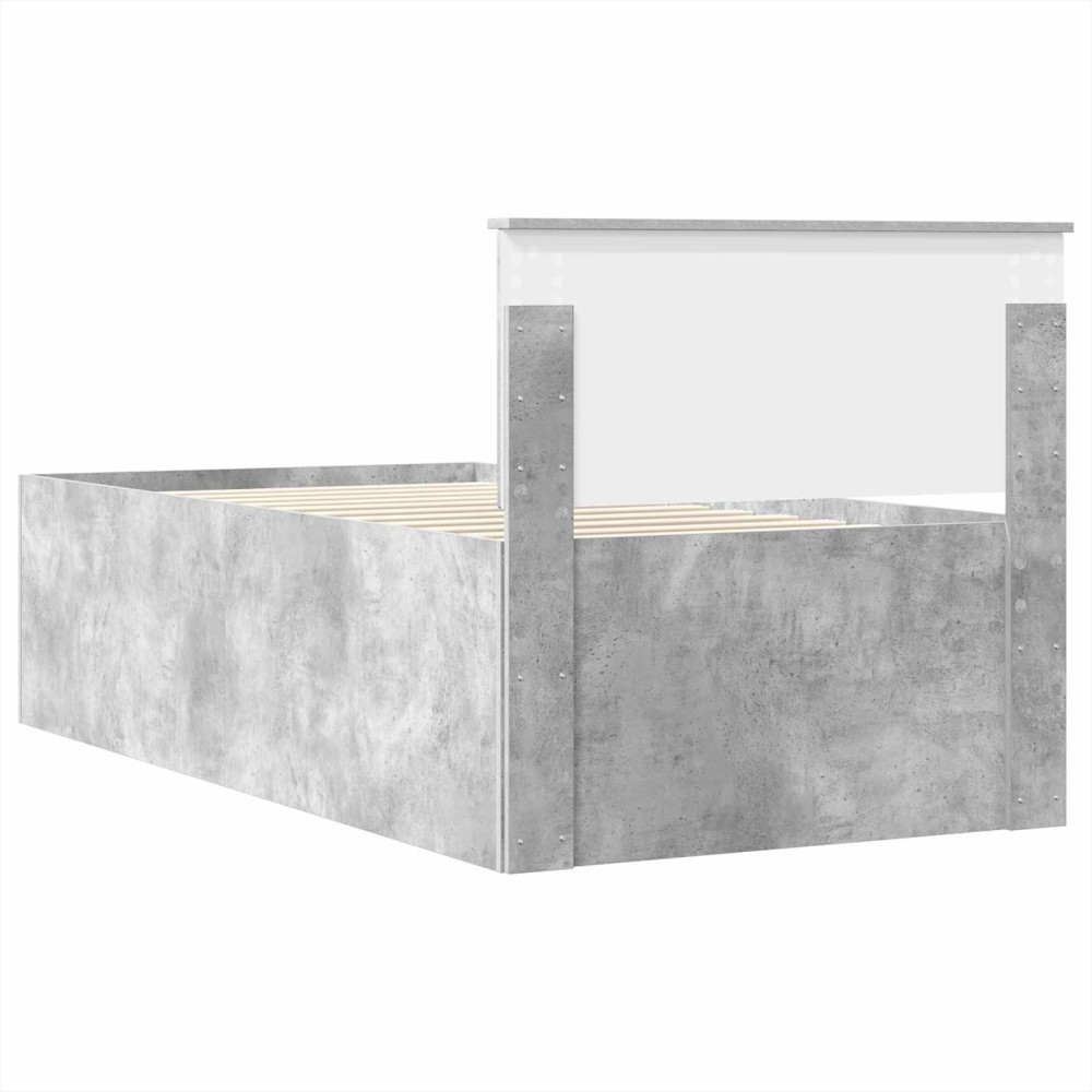 Produktbild för Sängsoffa Betonggrå och Svart 70 x 190 cm Konstruerat trä