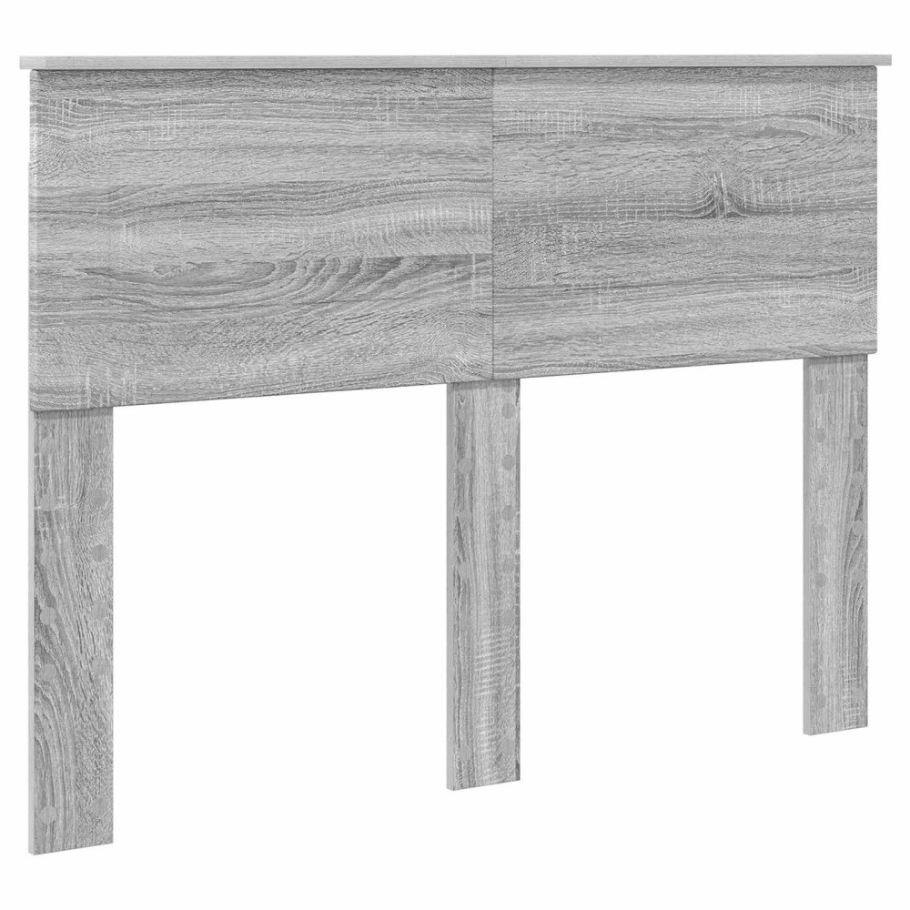 Produktbild för Sängram med huvudgavel Grå Sonoma 120 x 190 cm Konstruerat trä