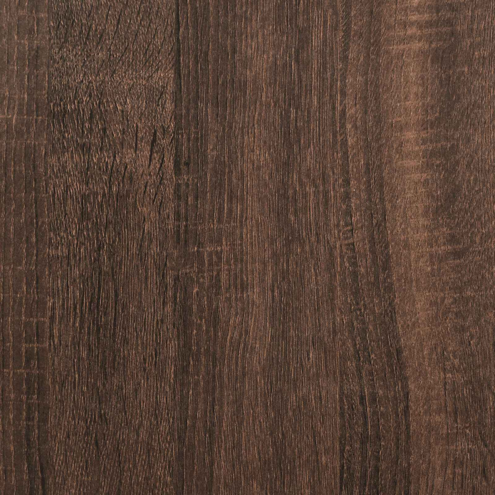 Produktbild för Sängram med huvudgavel Brun Ek 137 x 203 cm Konstruerat trä