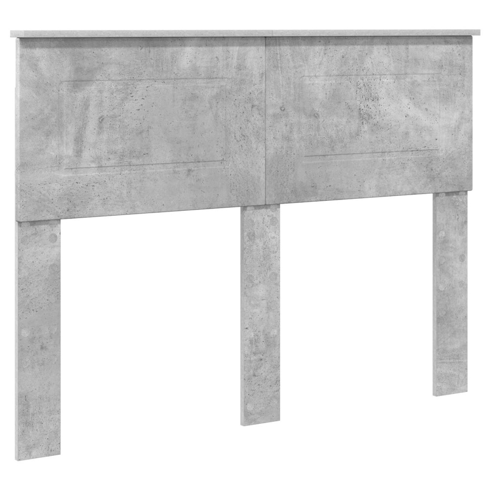 Produktbild för Sängram med huvudgavel Betonggrå 120 x 123 cm Konstruerat trä