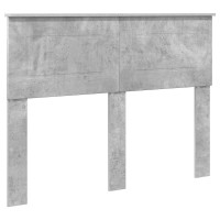 Produktbild för Sängram med huvudgavel Betonggrå 120 x 123 cm Konstruerat trä