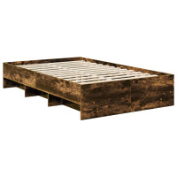 Produktbild för Sängram med huvudgavel Rökt ek 120 x 123 cm Konstruerat trä