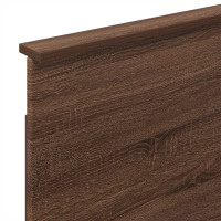 Produktbild för Sängram med huvudgavel Brun Ek 80 x 200 cm Konstruerat trä