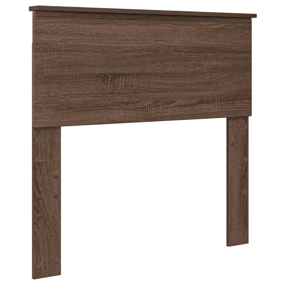 Produktbild för Sängram med huvudgavel Brun Ek 80 x 200 cm Konstruerat trä