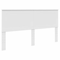 Produktbild för Sängram med låda med huvudgavel Vit 180 x 200 cm Ingenjörsträ