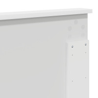 Produktbild för Sängram med låda med huvudgavel Vit 140 x 190 cm Ingenjörsträ