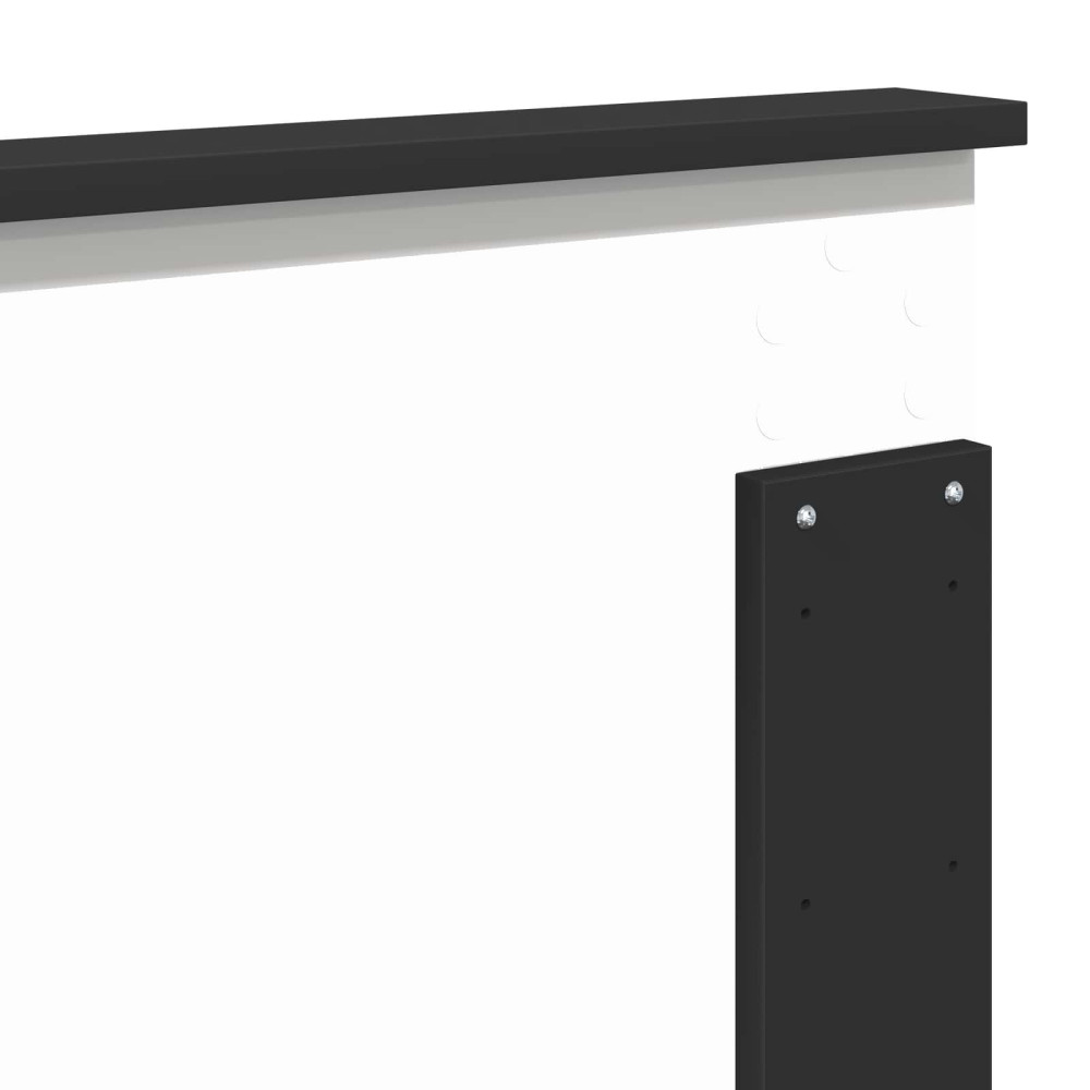 Produktbild för Sängram med låda med huvudgavel Svart 120 x 190 cm Ingenjörsträ