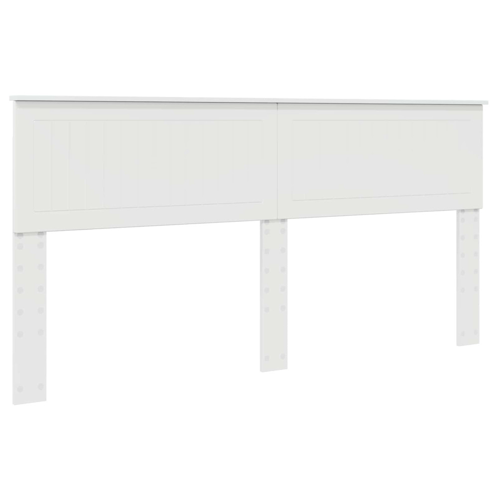 Produktbild för Sängram med låda med huvudgavel Vit 180 x 200 cm Ingenjörsträ