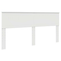 Produktbild för Sängram med låda med huvudgavel Vit 180 x 200 cm Ingenjörsträ
