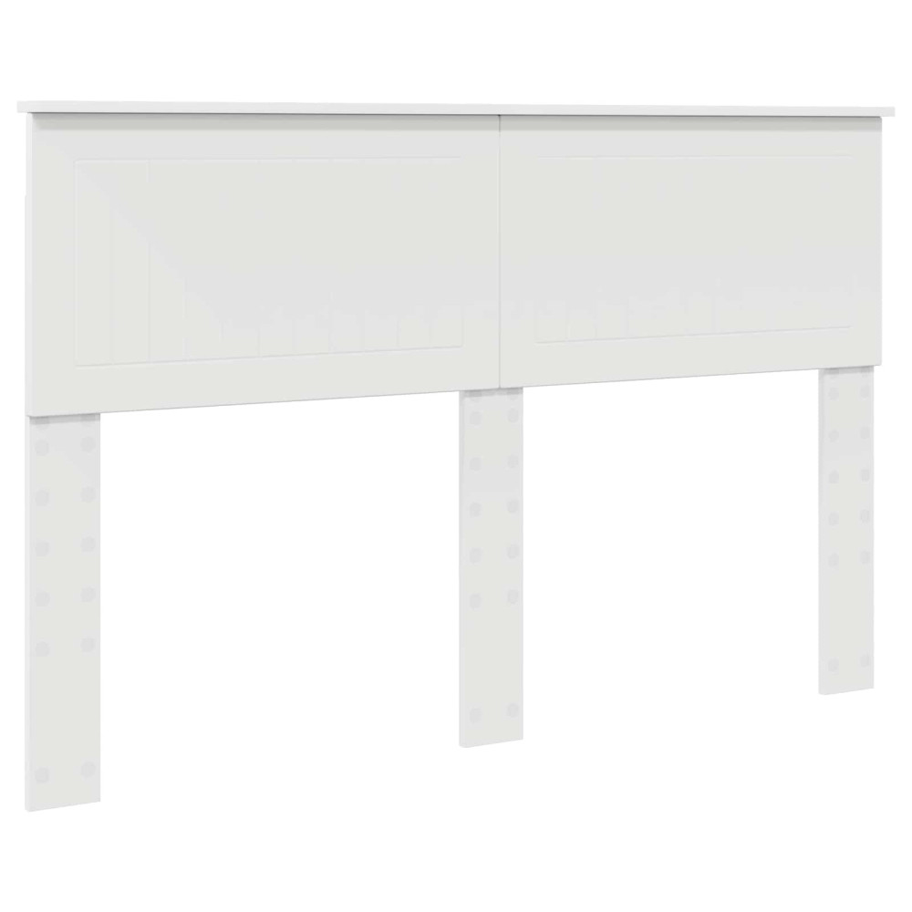 Produktbild för Sängram med låda med huvudgavel Vit 140 x 190 cm Ingenjörsträ