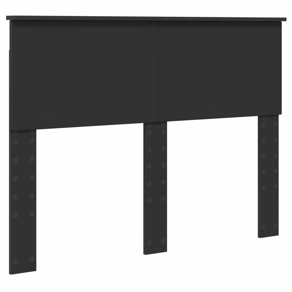 Produktbild för Sängram med låda med huvudgavel Svart 120 x 190 cm Ingenjörsträ
