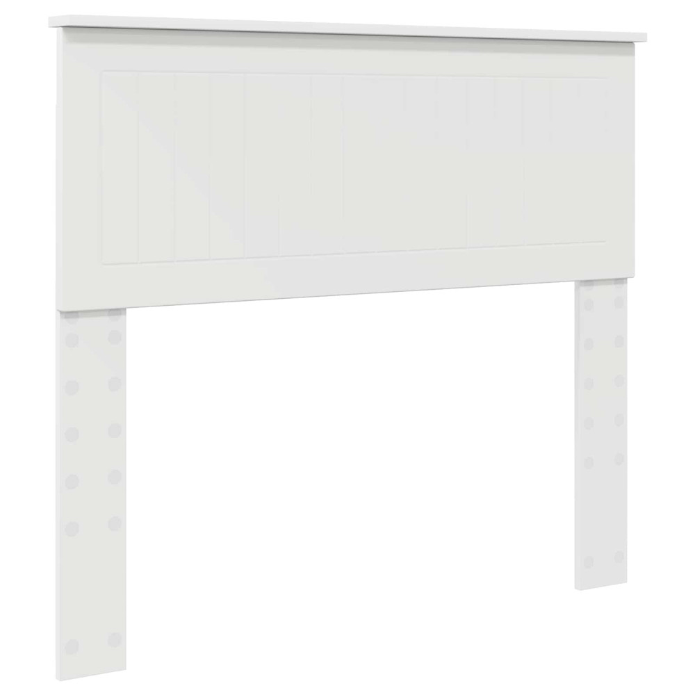 Produktbild för Sängram med låda med huvudgavel Vit 100 x 200 cm Ingenjörsträ