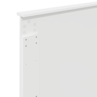 Produktbild för Sängram med låda med huvudgavel Vit 90 x 200 cm Ingenjörsträ