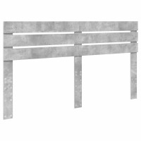 Produktbild för Sängram med låda Betonggrå 200 x 200 cm Ingenjörsträ