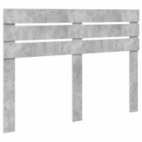 Produktbild för Sängram med låda Betonggrå 140 x 190 cm Ingenjörsträ