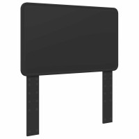 Produktbild för Sängram med låda med huvudgavel Svart 75 x 190 cm Ingenjörsträ